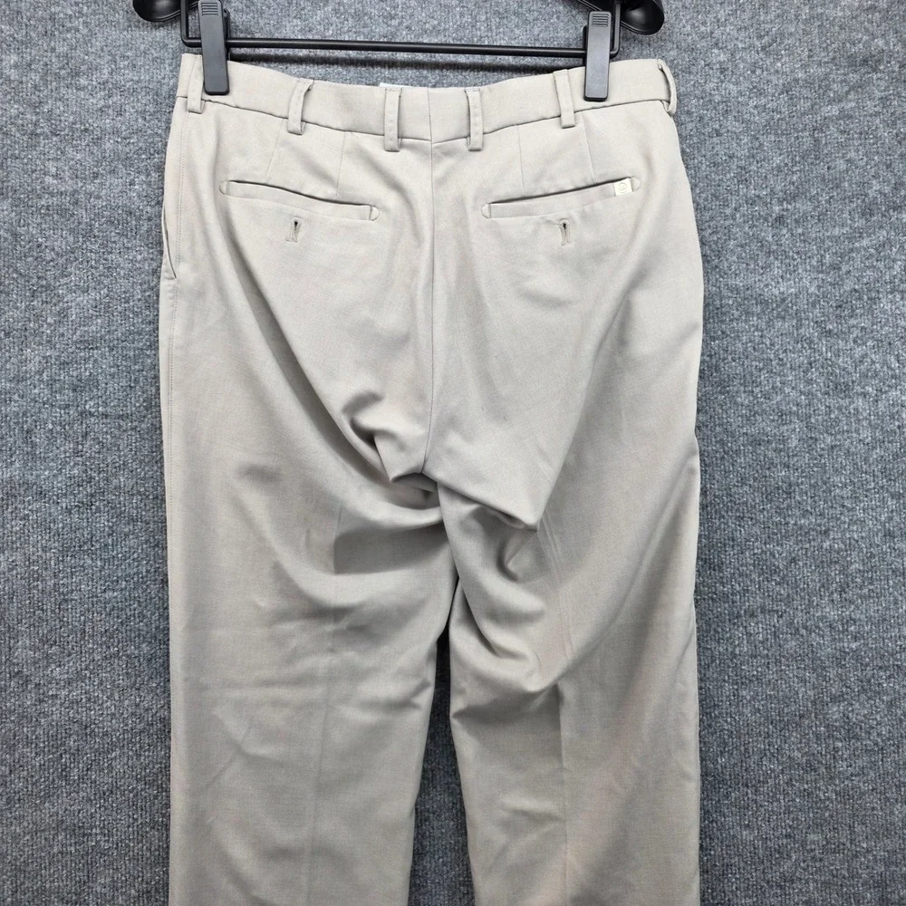 Peter Millar Men's Classic Fit Flat Front Chino Dress Pants Tan Size 33‎ EB50